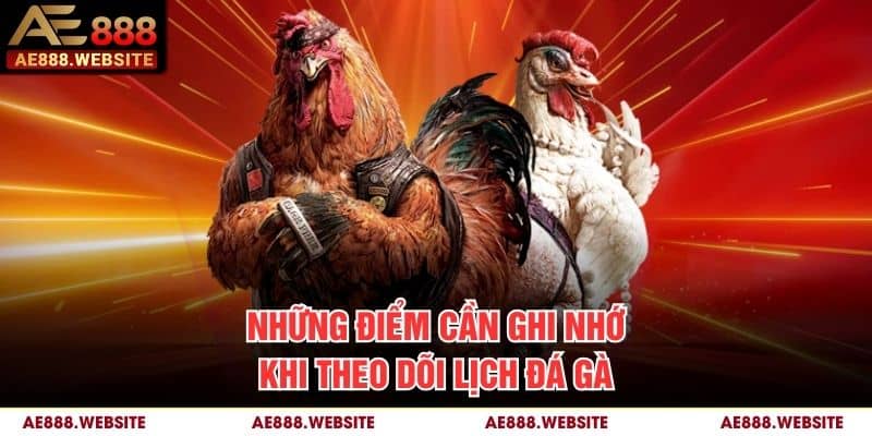 Những điểm cần ghi nhớ khi theo dõi lịch đá gà Những điểm cần ghi nhớ khi theo dõi lịch đá gà