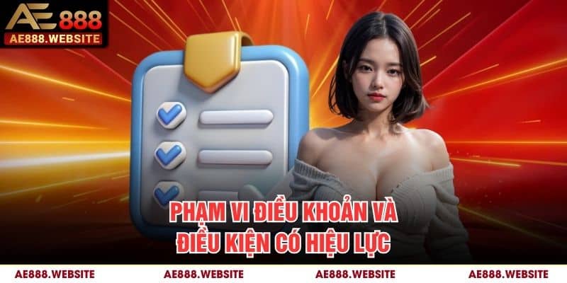Phạm vi điều khoản và điều kiện có hiệu lực