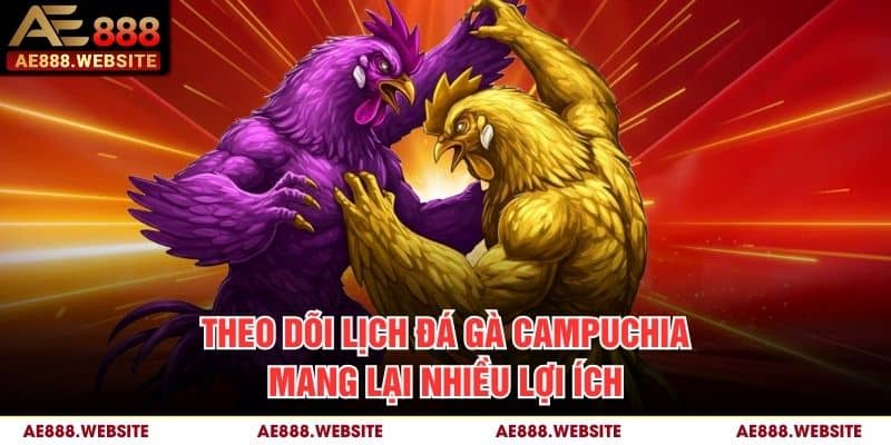 Theo dõi lịch đá gà Campuchia mang lại nhiều lợi ích Theo dõi lịch đá gà Campuchia mang lại nhiều lợi ích